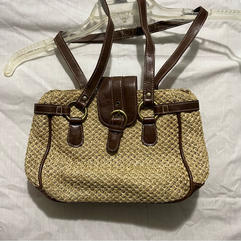 Crochet jute handbag